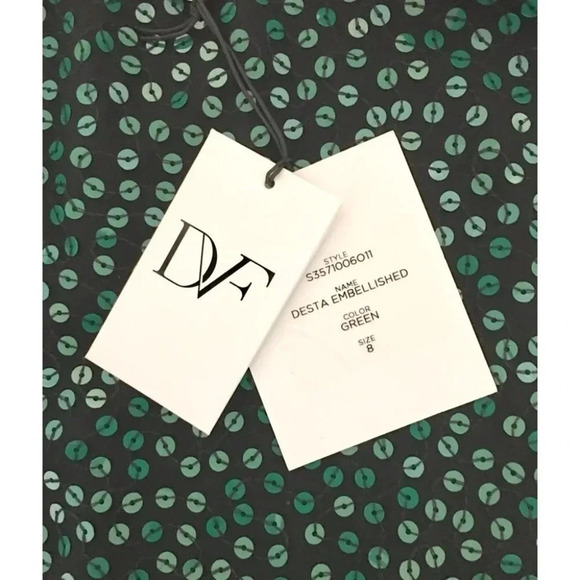 Silk Sequin Diane Von Furstenberg Emerald … - Picture 7 of 8